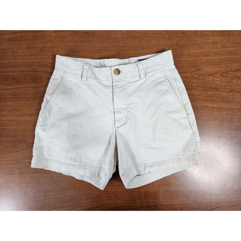 Vineyard Vines By Shep & Ian Women's Beige Cotton Khaki Shorts Size 28